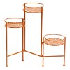 Spring Fling Orange Metal Folding Plant Stand