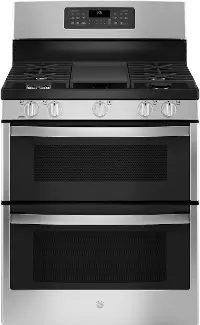 JGBS86SPSS GE Double Oven Gas Range - Stainless Steel