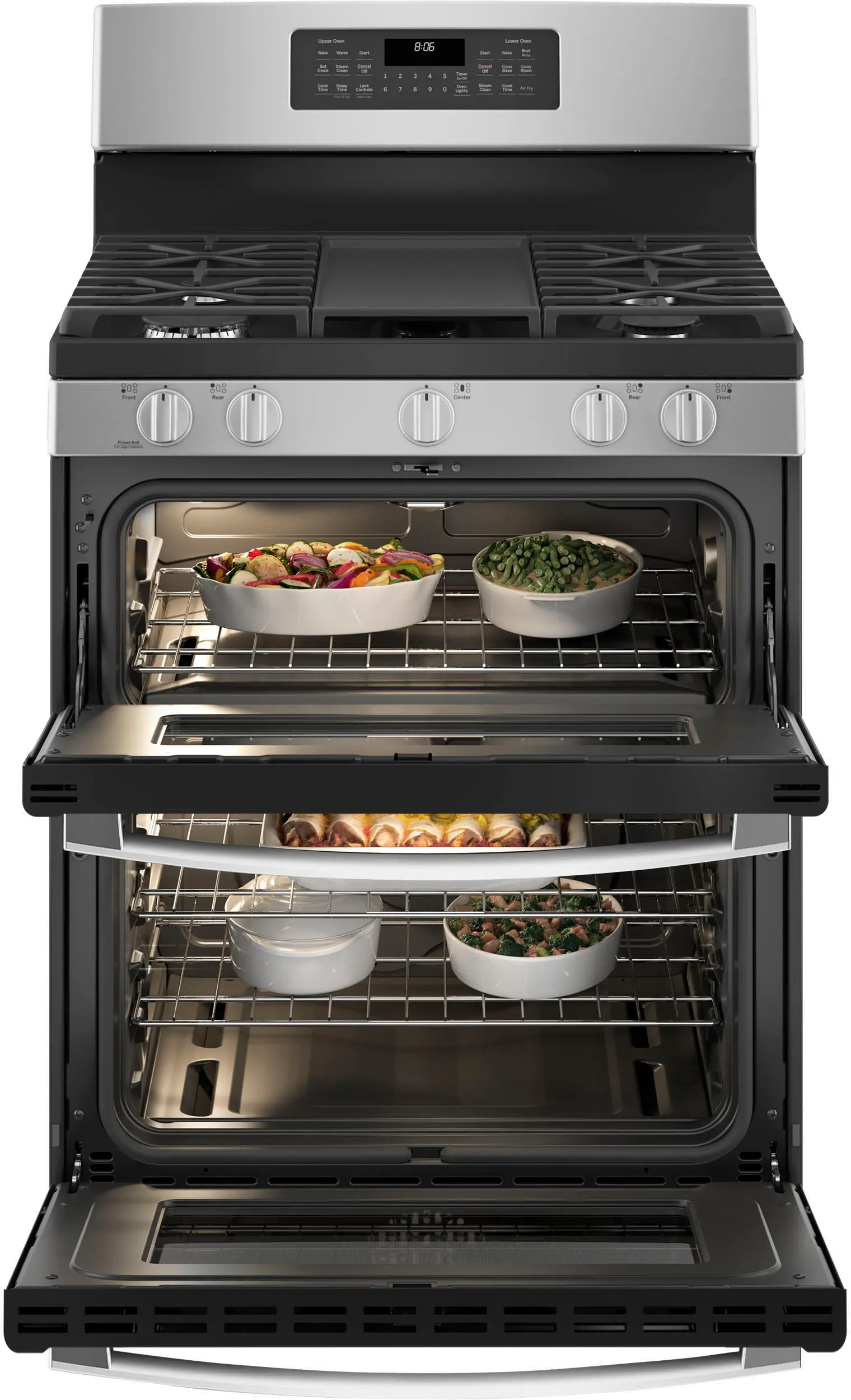 JGBS86SPSS GE Double Oven Gas Range - Stainless Steel-5