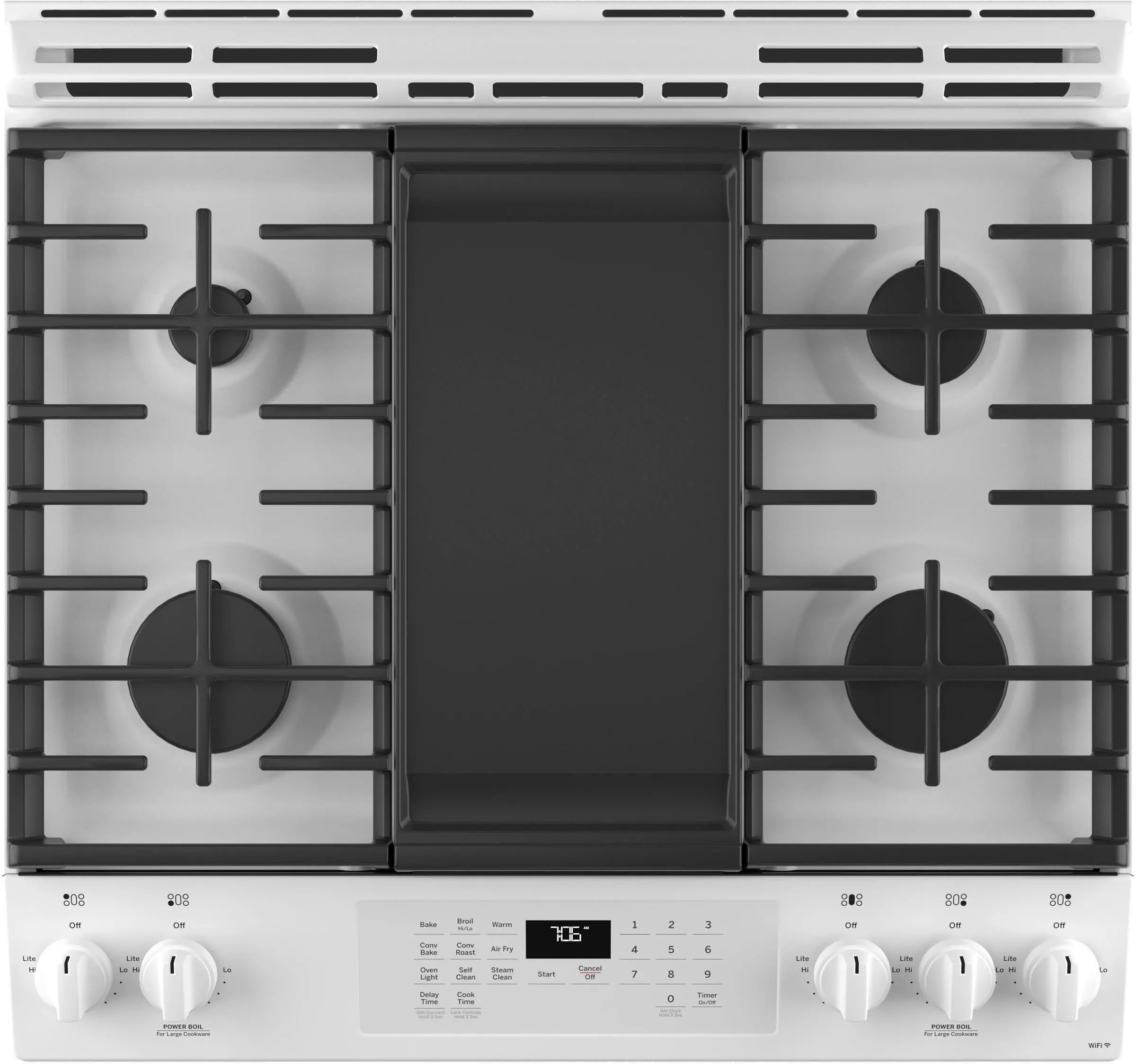 JGS760DPWW GE 30 Inch Slide In Gas Range - White-7