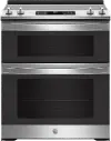 JSS86SPSS GE Slide-In Double Oven Range - Stainless Steel