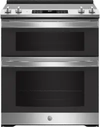 JSS86SPSS GE Slide-In Double Oven Range - Stainless Steel