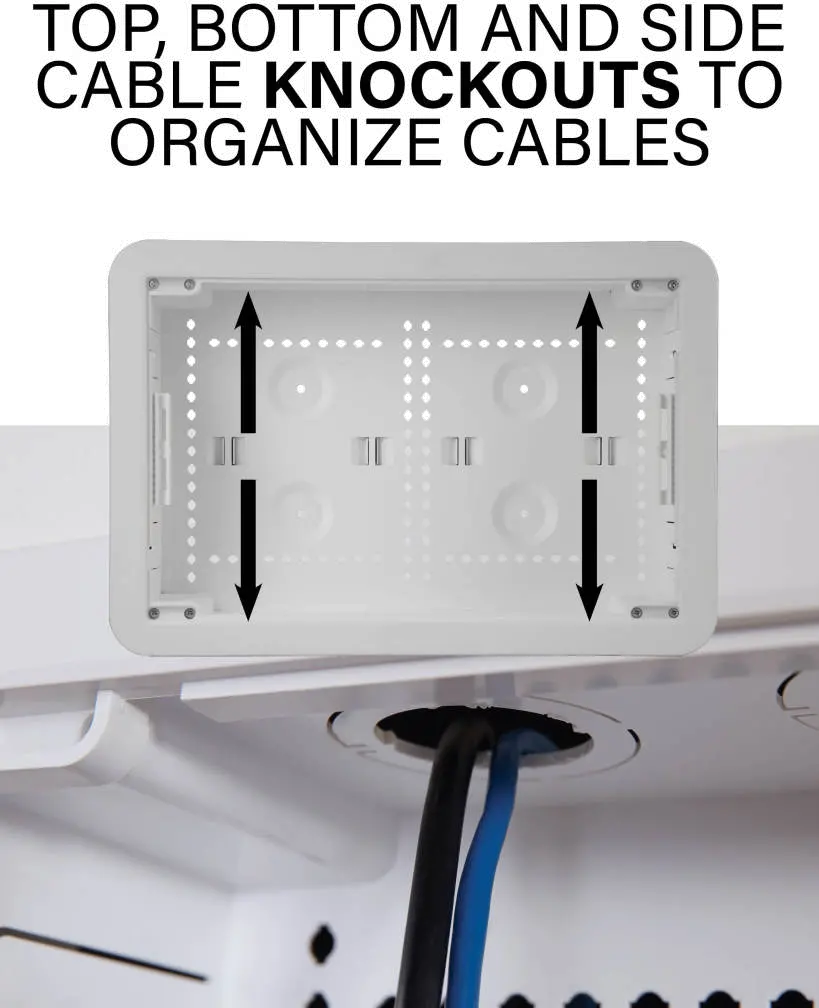 SA-IWB9-B1 Sansus 9 TV Media In-Wall Box - White-6