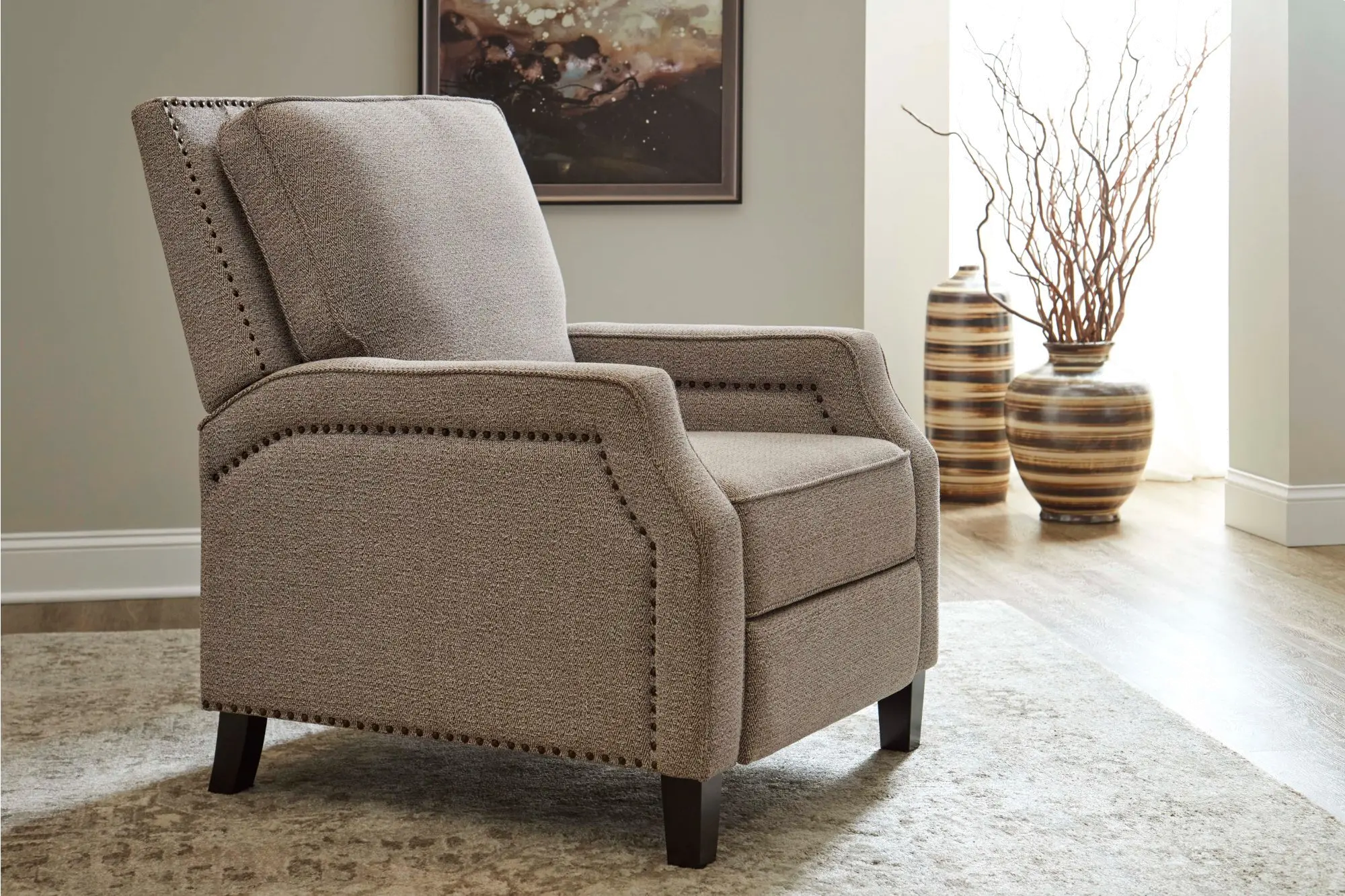 Portico Coconut Pushback Recliner-5