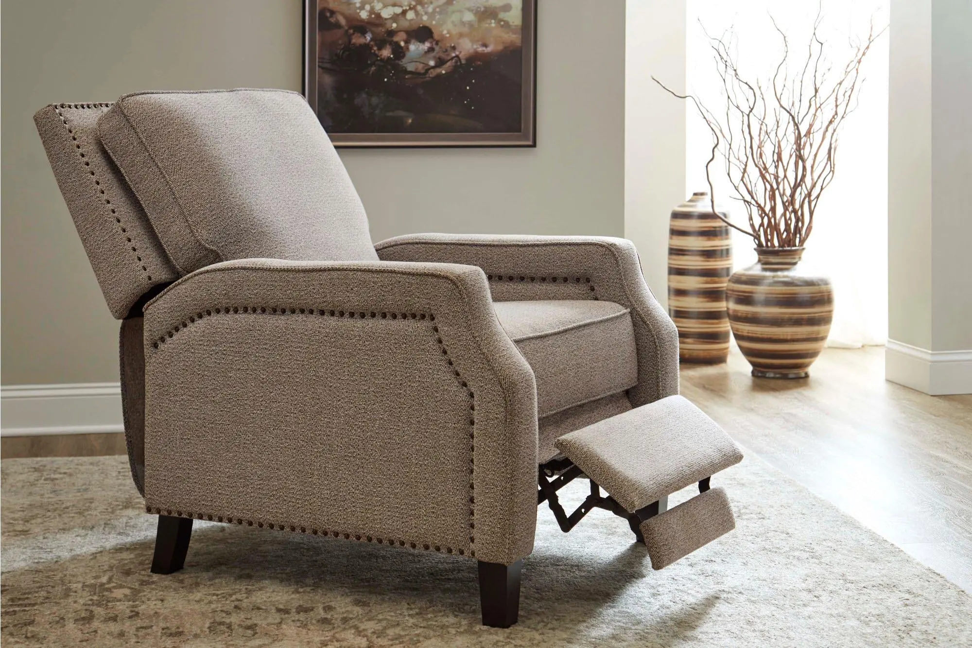 Portico Coconut Pushback Recliner-6
