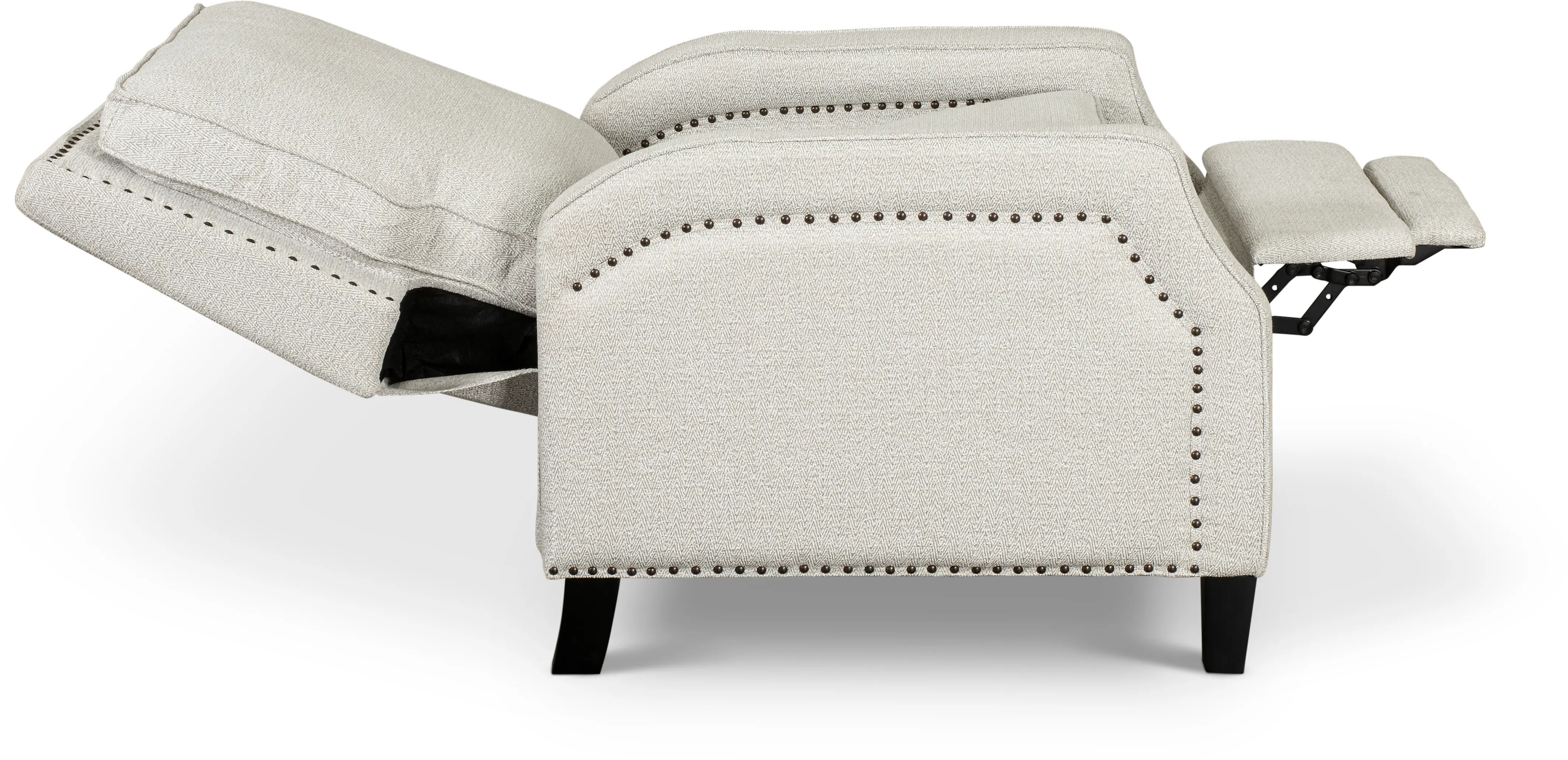 Portico Marble Gray Pushback Recliner-3