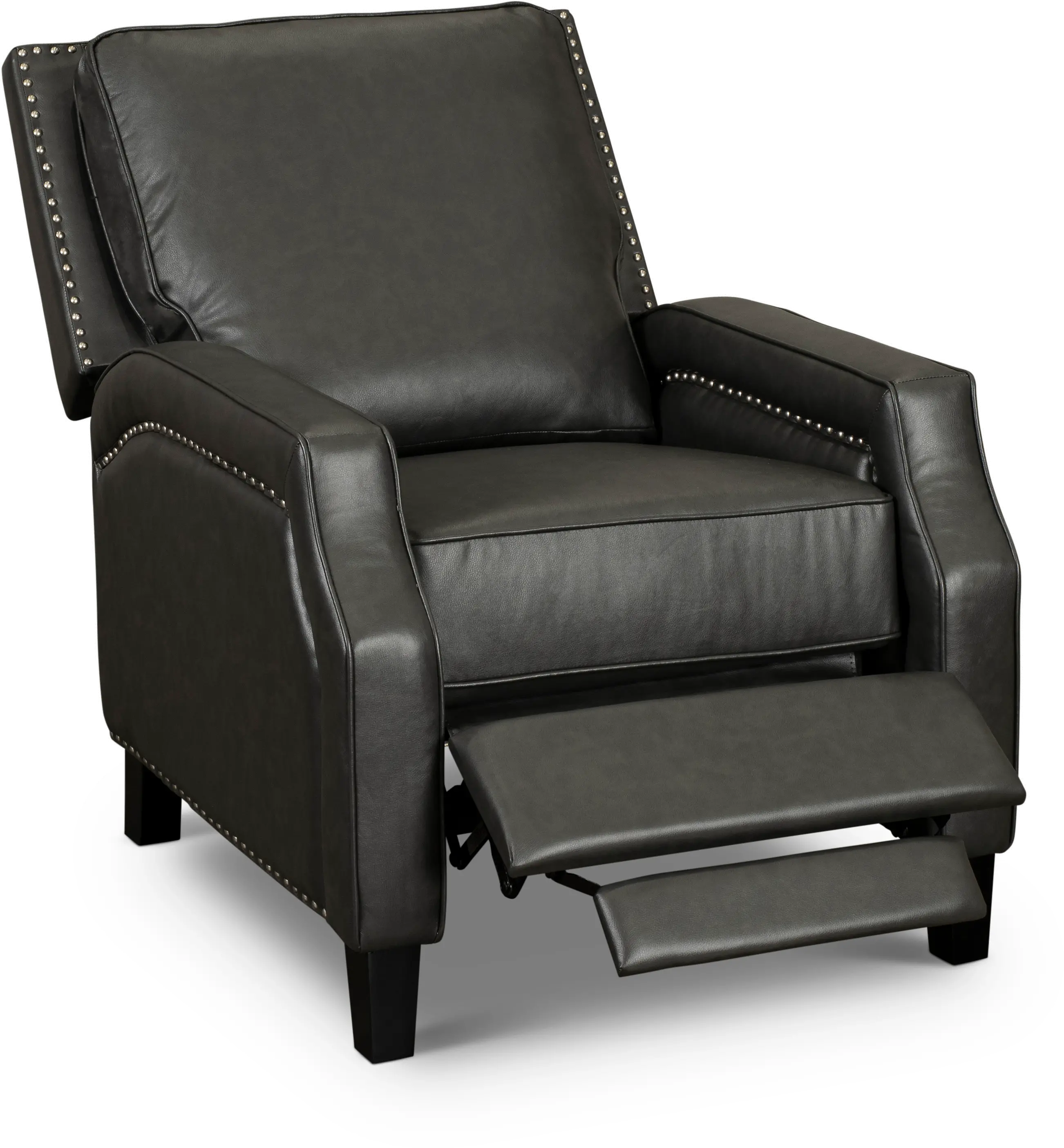 Portico Dark Gray Pushback Recliner-1