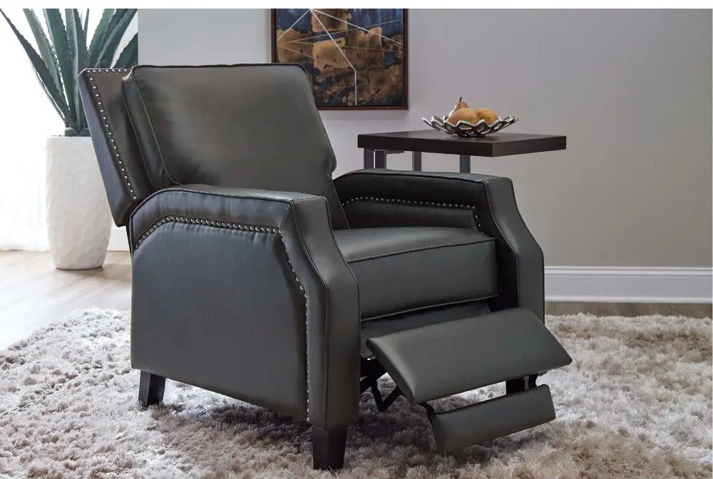 Portico Dark Gray Pushback Recliner-6