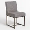 Modern Eclectic Bronze and Gray Dining Room Chair