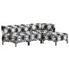 CSE12SETBYBKDMCHCHROGA Farmhouse Diamond Charcoal Check 4-Piece Sectional
