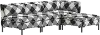 CSE12SETBYBKDMCHCHROGA Jackson Charcoal Diamond Check 4-Piece Sectional