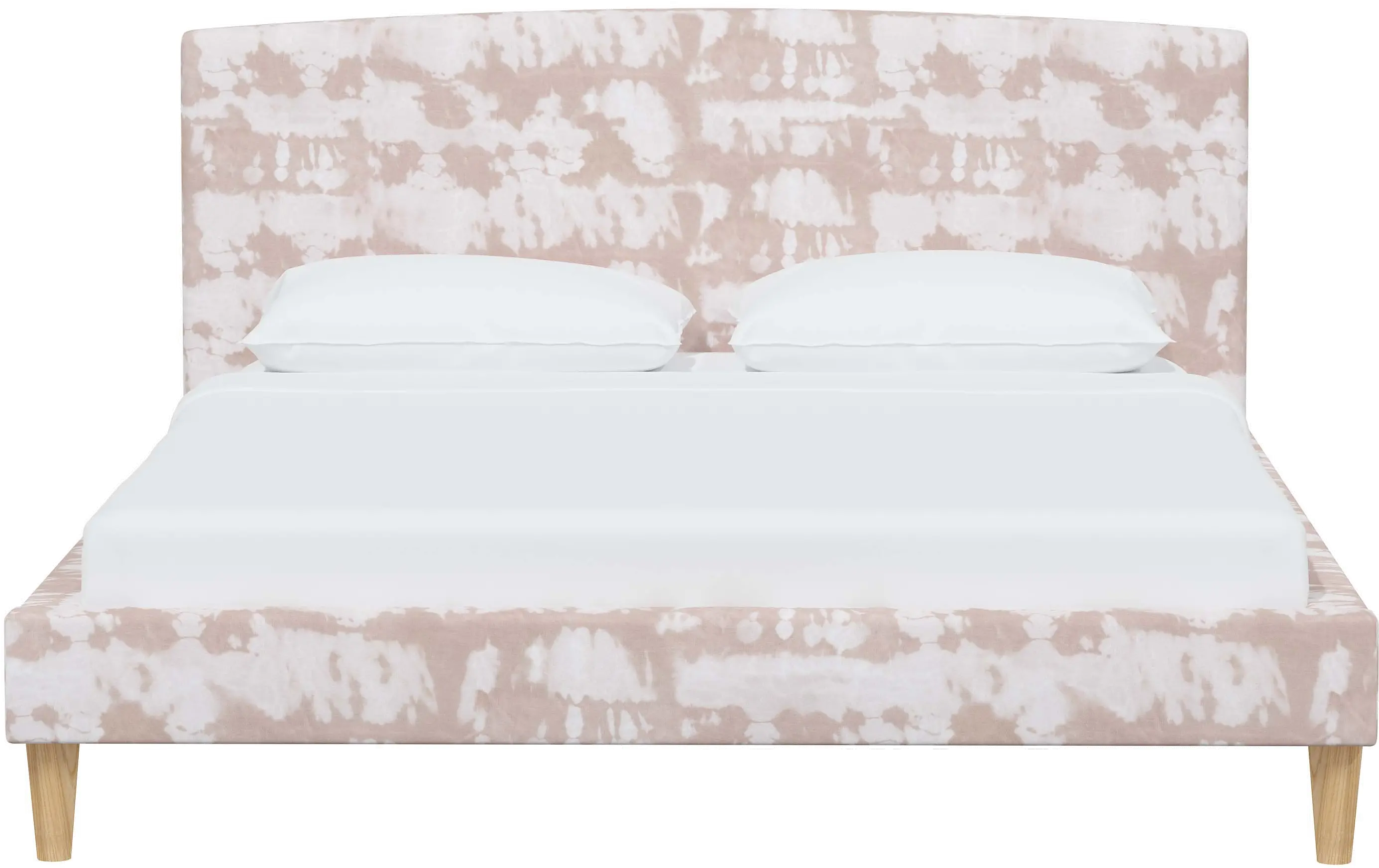 570BEDNATRVDYBLSOGA Mid-Century Modern Twin Reverse Dye Blush Platform Bed-2