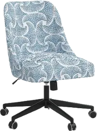 84-9SEFNBLUOGA Modern Sea Fan Blue Office Chair
