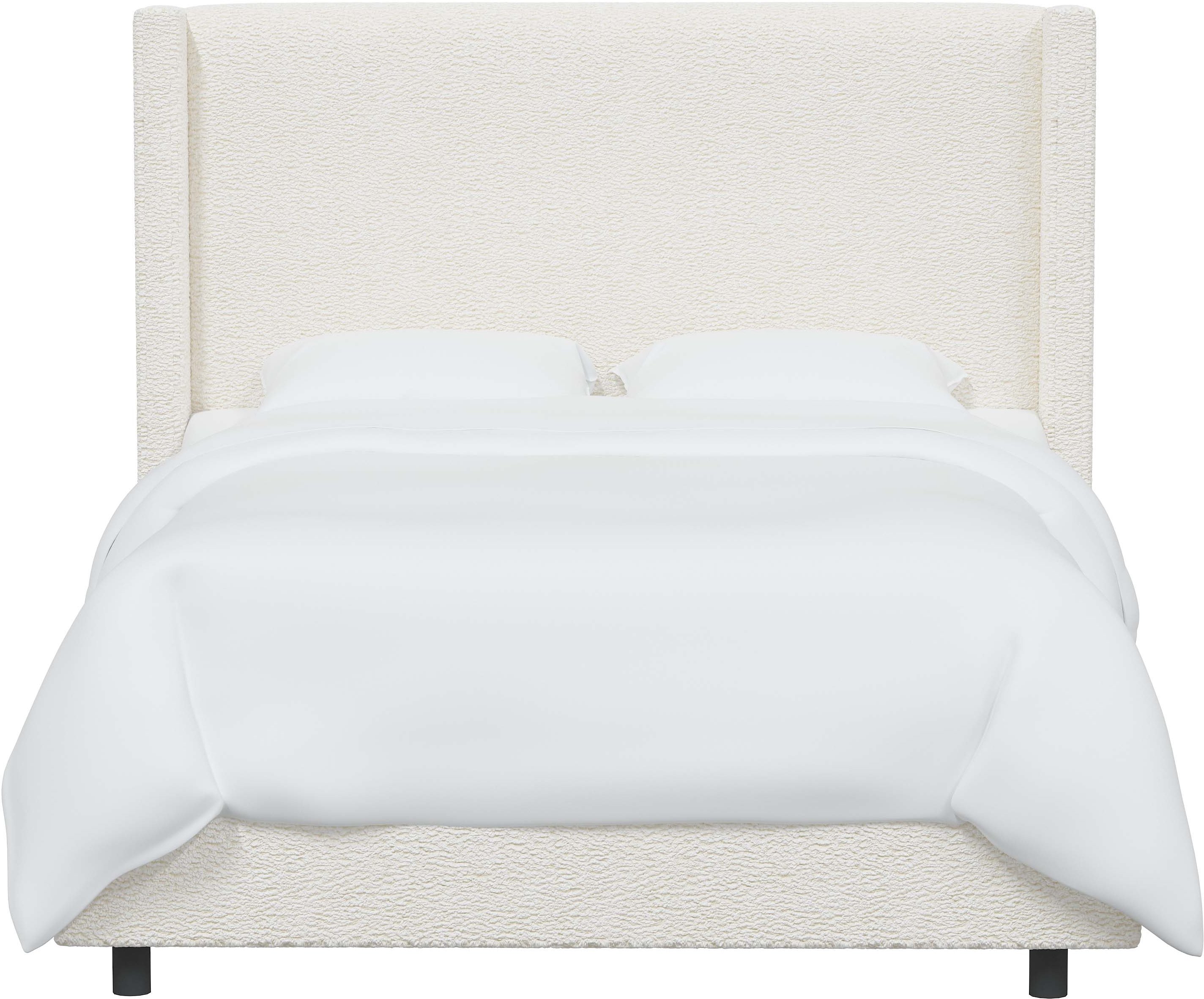 503BEDSHPSNTR Contemporary King Sheepskin Natural Wingback Bed-2