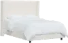 503BEDSHPSNTR Penelope Sherpa Straight Wingback King Bed - Skyline Furniture