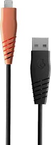 S7RCC-P749 Skullcandy Line USB-A to USB-C 4ft Charging Cable - Black/Orange