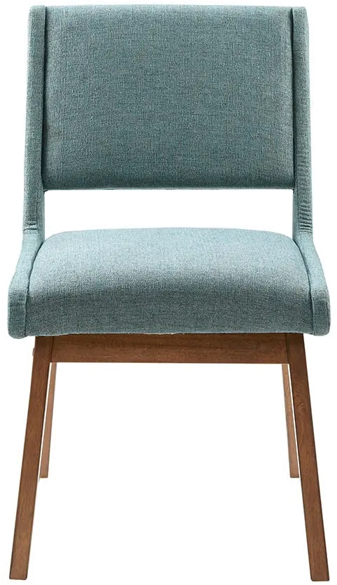 Modern Eclectic Blue Upholstered Dining Room Chair-2