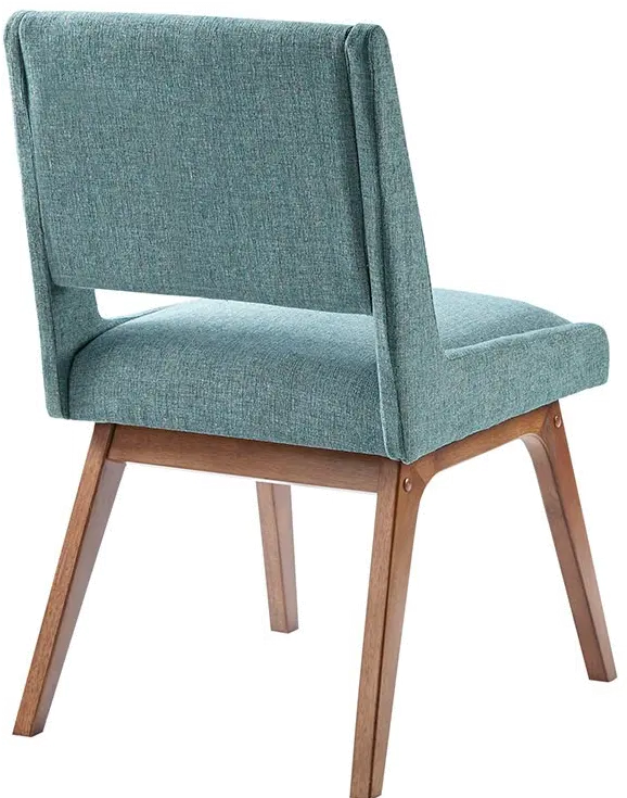 Modern Eclectic Blue Upholstered Dining Room Chair-3