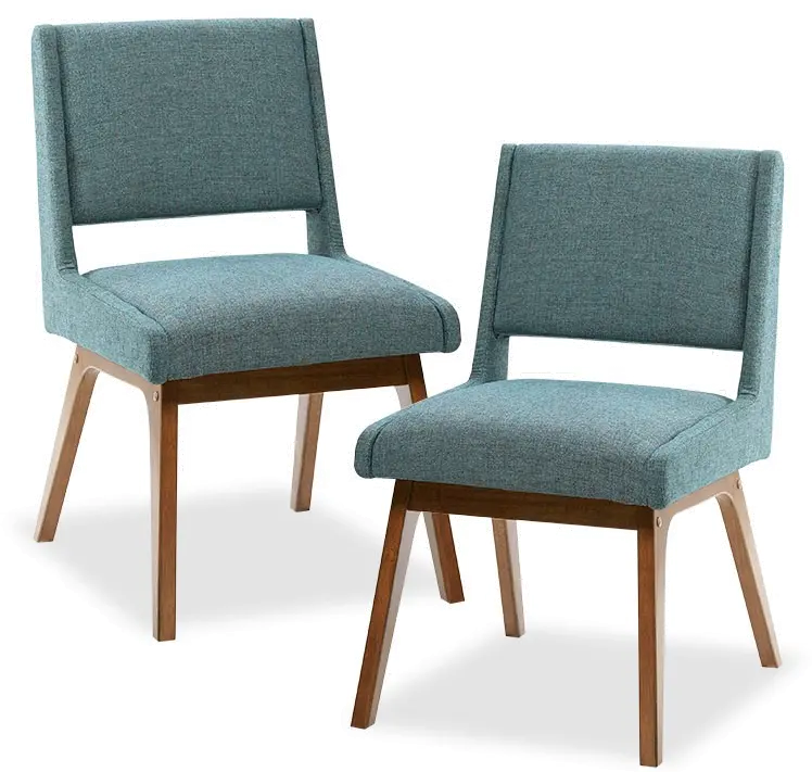 Modern Eclectic Blue Upholstered Dining Room Chair-7