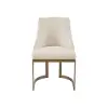 Clearance Modern Eclectic Cream and Antique Gold Dining Room Chair