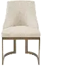 Clearance Modern Eclectic Cream and Antique Gold Dining Room Chair