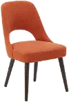 Modern Eclectic Orange Upholstered Dining Room Chair