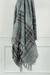Lindon Dark Gray Throw Blanket