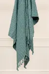 Bishop Teal Throw Blanket