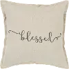 Script Neutral Accent Blessed Pillow