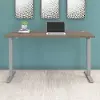M4S7230MHSK Modern Hickory 72 Inch Adjustable Stand Desk - Bush Furniture