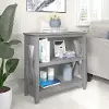 KWB124CG-03 Key West Cape Cod Gray 2-Shelf Bookcase - Bush Furniture