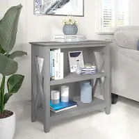 KWB124CG-03 Key West Cape Cod Gray 2-Shelf Bookcase