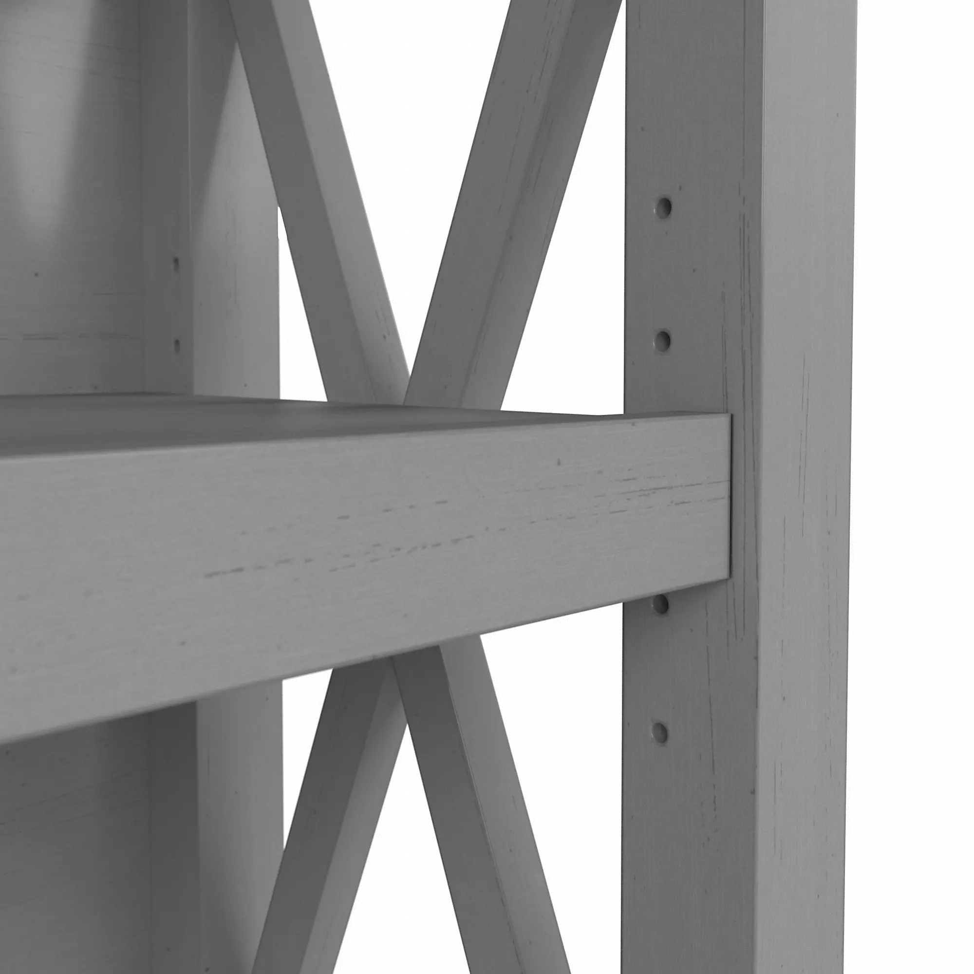 KWB124CG-03 Key West Cape Cod Gray 2-Shelf Bookcase-4