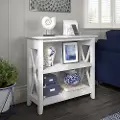 KWB124WT-03 Key West White Oak 2-Shelf Bookcase - Bush Furniture