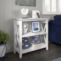 KWB124WT-03 Key West White Oak 2-Shelf Bookcase
