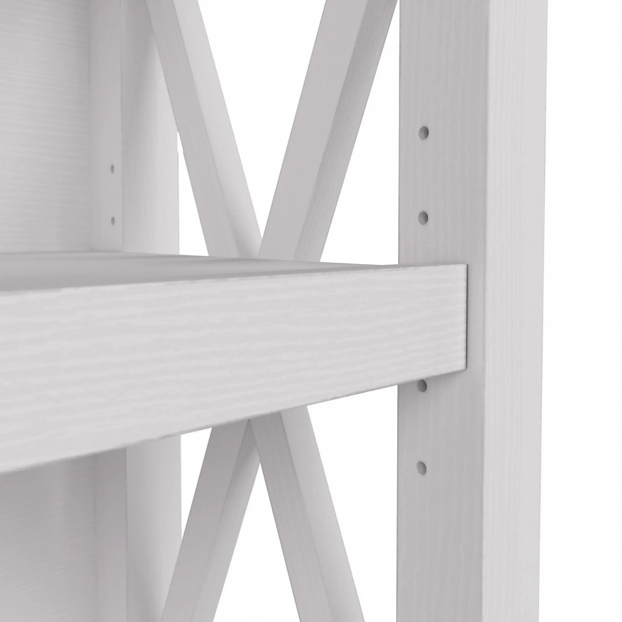 KWB124WT-03 Key West White Oak 2-Shelf Bookcase-5