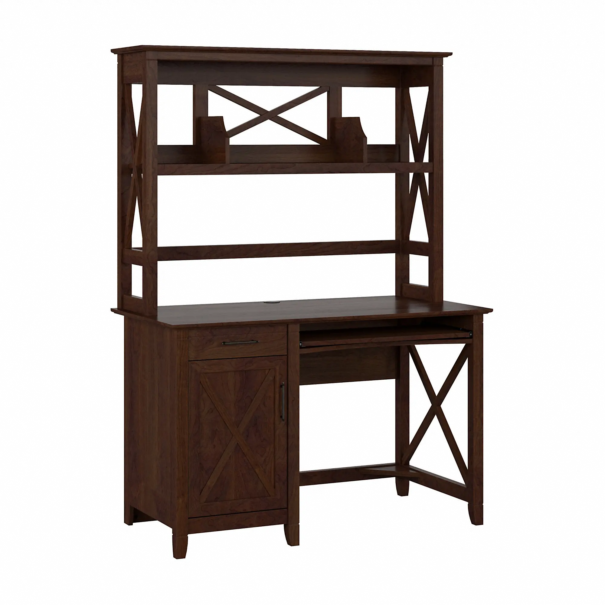 KWD248BC-03 Key West Bing Cherry 48 Inch Desk and Hutch-3