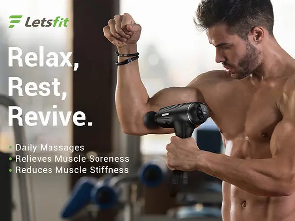Letsfit Black M6 Deep Tissue Massage Gun-3