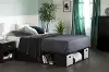 13134 Vito Black Full Platform Bed with Storage and Baskets - South Shore