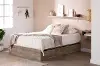 13260 Fusion Weathered Oak Queen Platform Bed with Six Drawers for Storage - South Shore