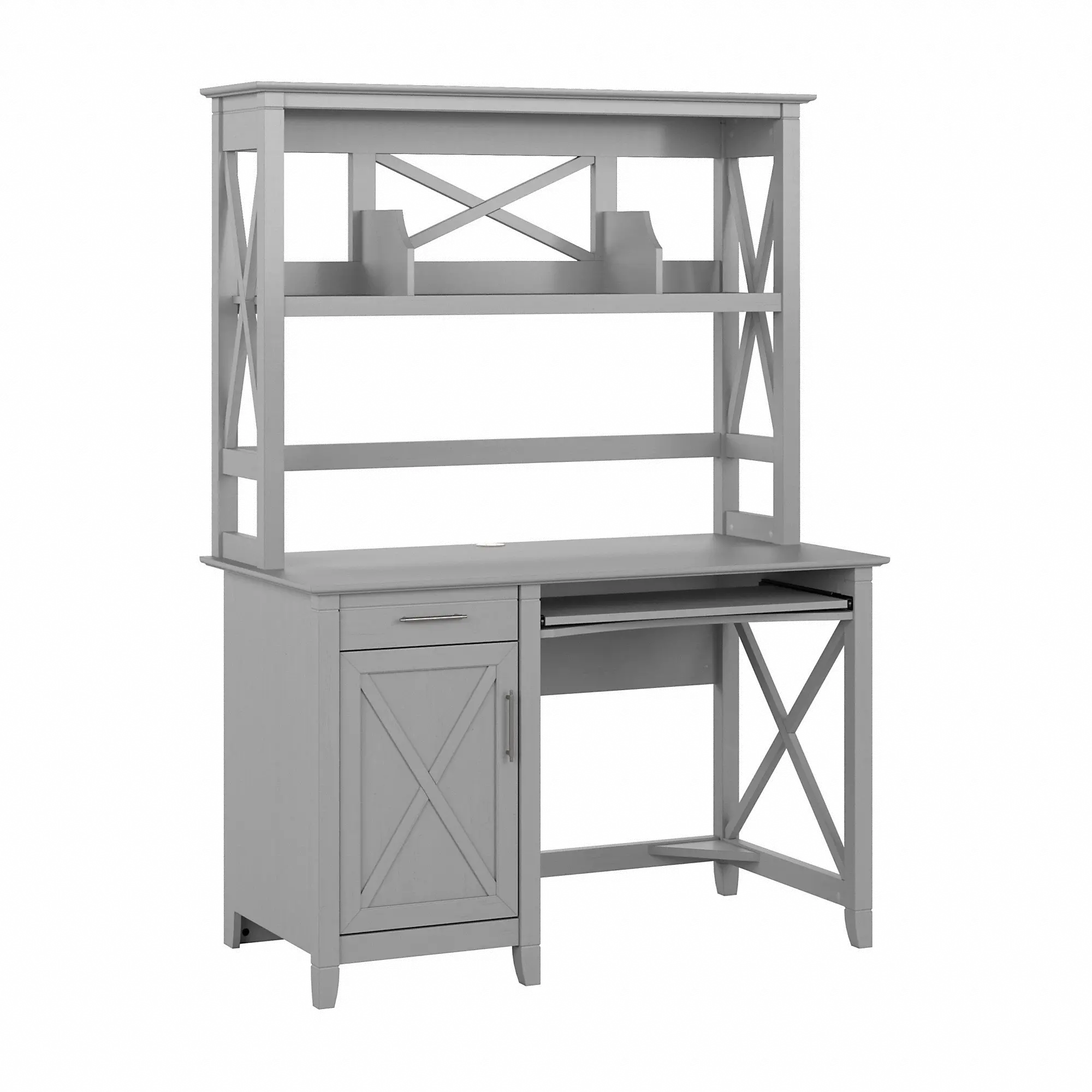 KWD248CG-03 Key West Cape Cod Gray 48 Inch Desk and Hutch-3