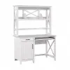 KWD248WT-03 Key West White Oak 48 Inch Desk and Hutch