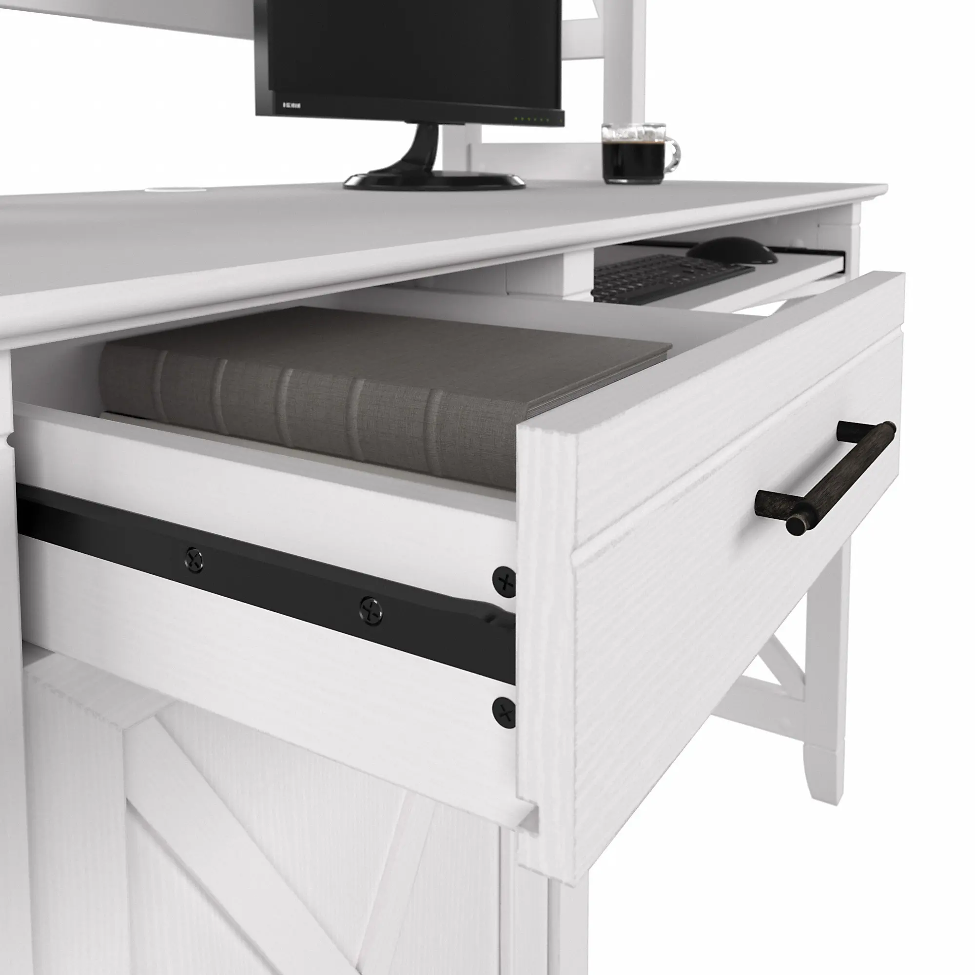 KWD248WT-03 Key West White Oak 48 Inch Desk and Hutch-5
