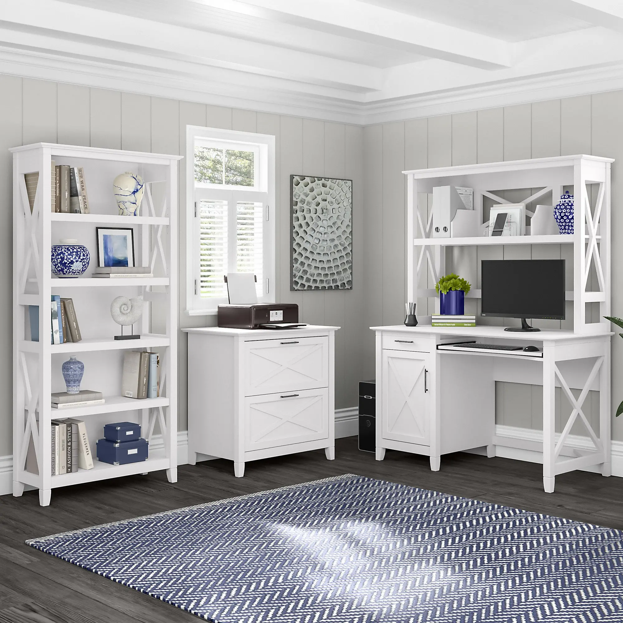 KWD248WT-03 Key West White Oak 48 Inch Desk and Hutch-7