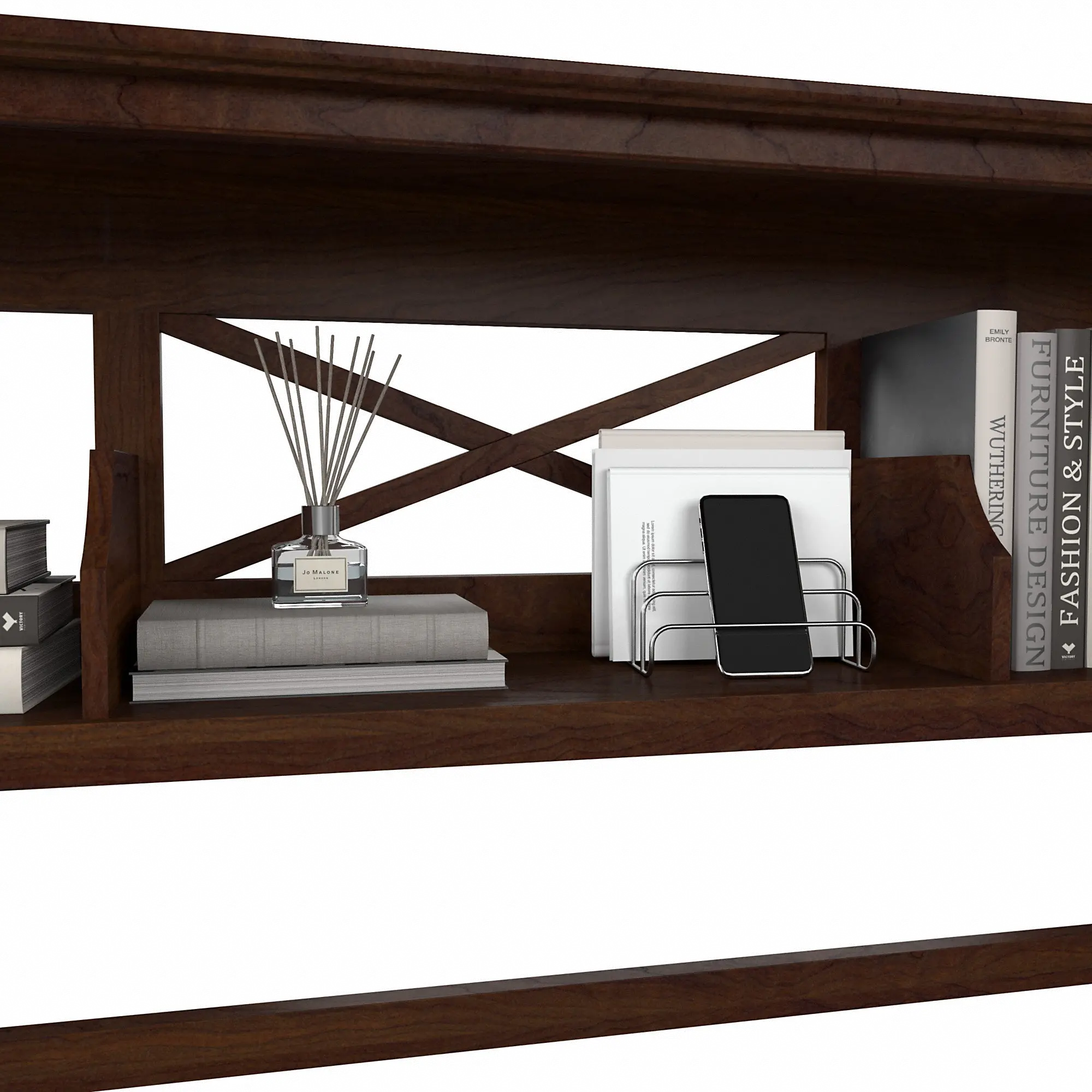 KWH160BC-03 Key West Bing Cherry 60 Inch Desk Hutch-5