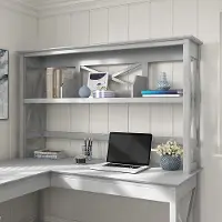 KWH160CG-03 Key West Cape Cod Gray 60 Inch Desk Hutch