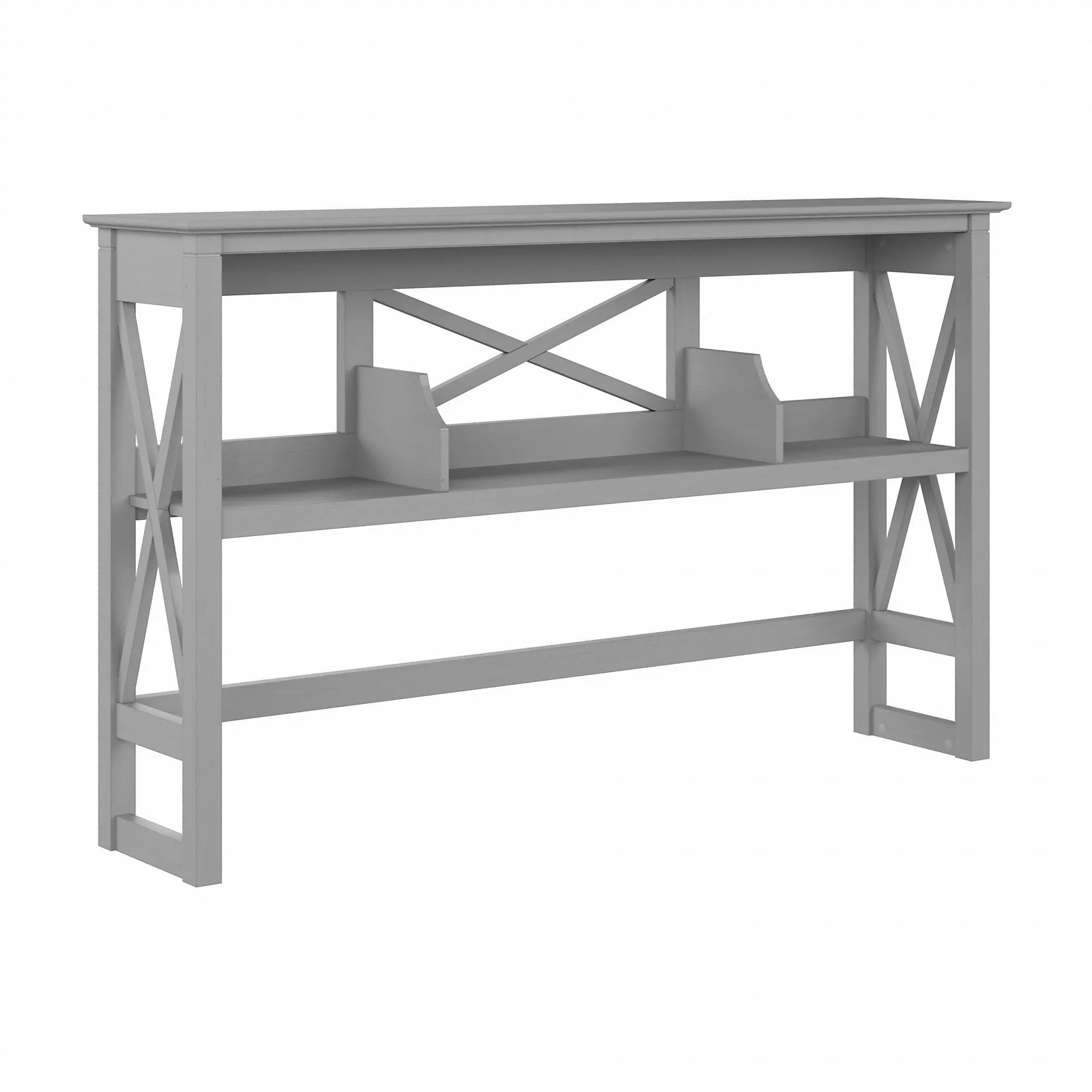 KWH160CG-03 Key West Cape Cod Gray 60 Inch Desk Hutch-3