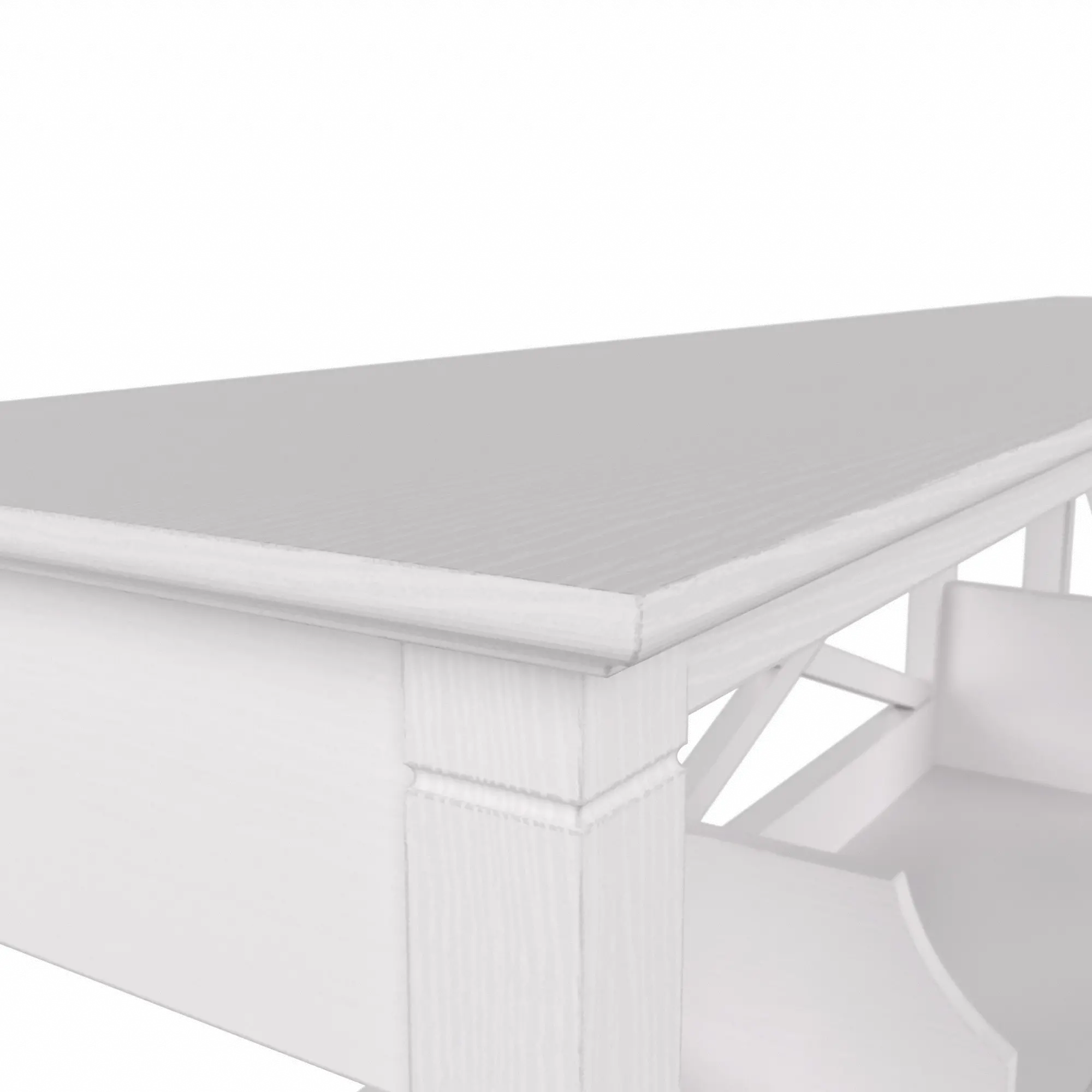 KWH160WT-03 Key West White Oak 60 Inch Desk Hutch-5