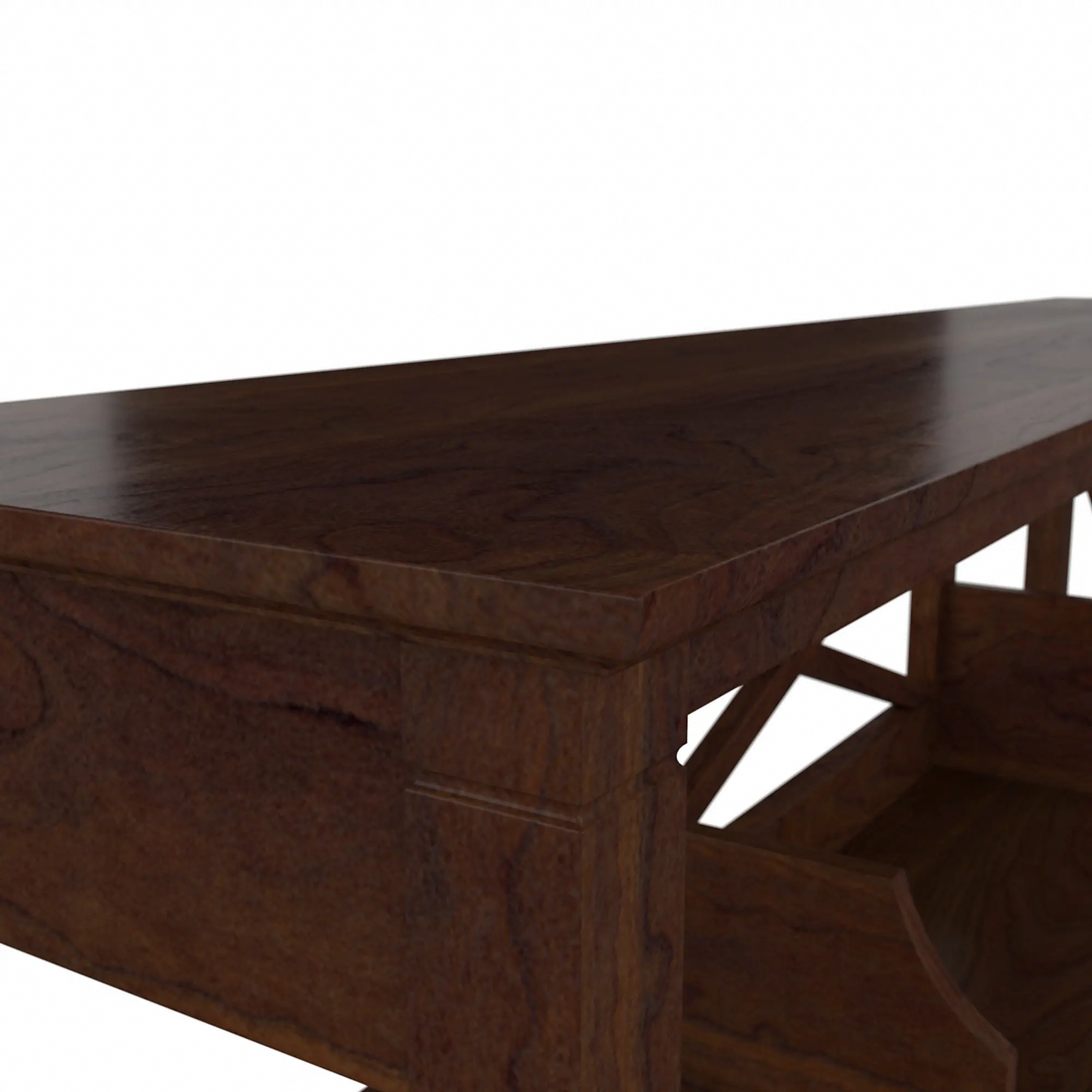 KWS048BC Key West Bing Cherry 60 Inch L Shaped Desk with Hutch-4