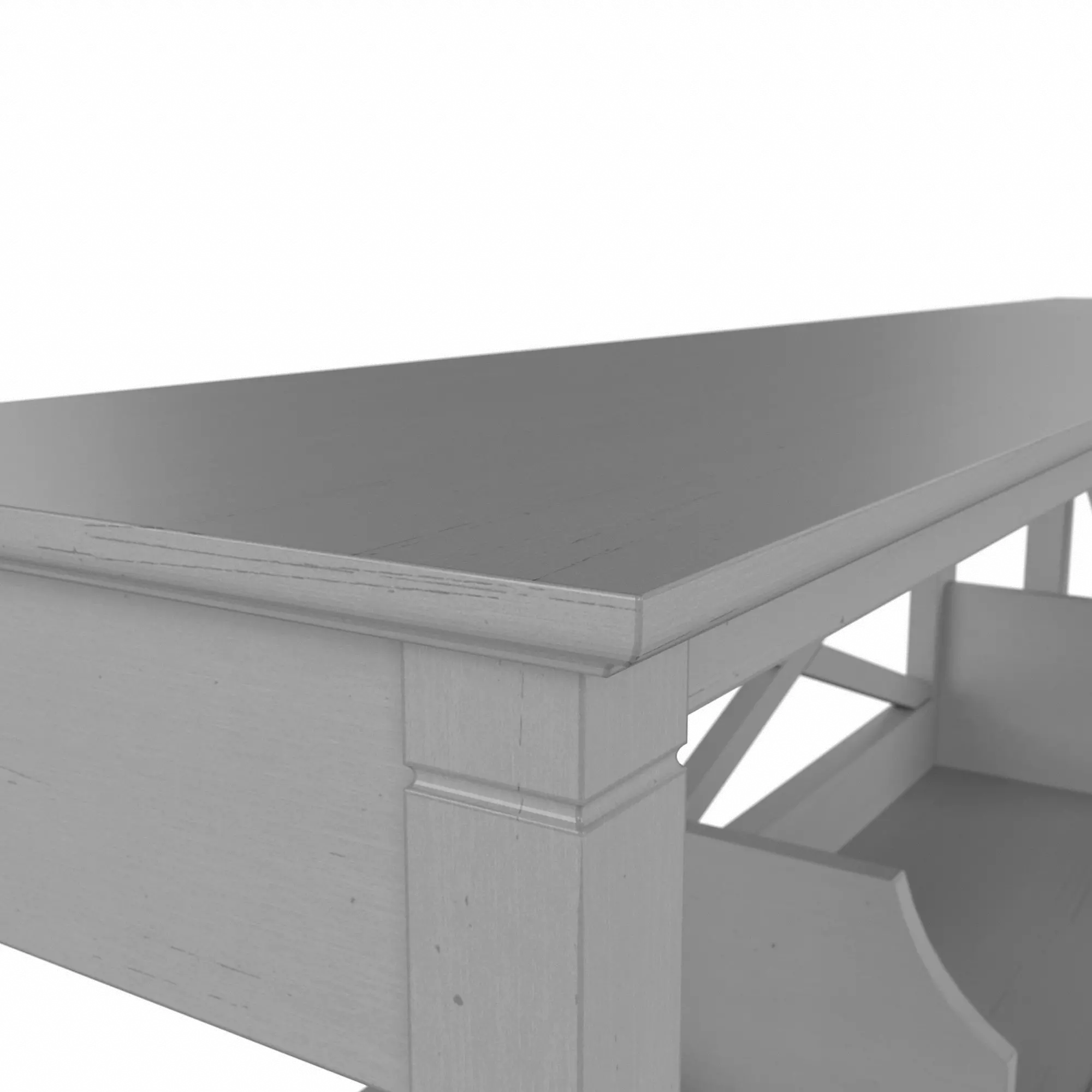 KWS048CG Key West Cape Cod Gray 60 Inch L Shaped Desk with Hutch-4